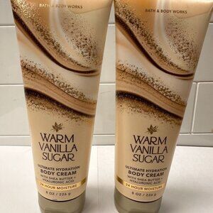 2-BATH & BODY WORKS WARM VANILLA SUGAR BODY CREAMS 8 OZ EACH